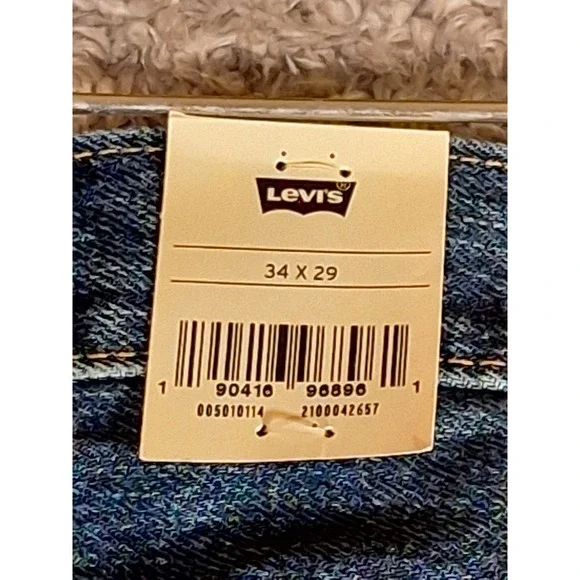 Levis 501 Original Mens Straight Leg Jeans Blue Denim 34x29 NWT Workwear Casual - Picture 12 of 15